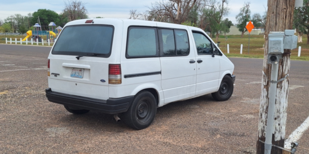 The 1996 Aerostar, April, 2024 JourneyLamesa LFC RV Park, Texas