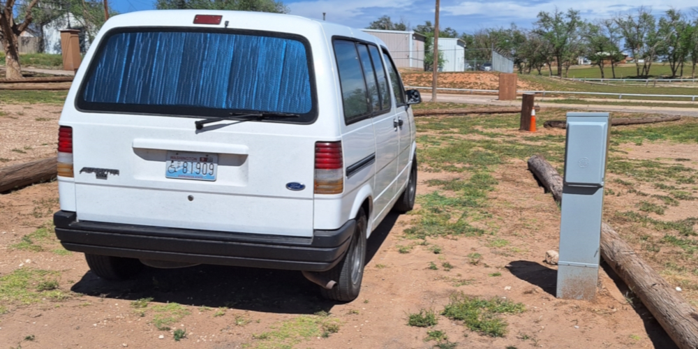 The 1996 Aerostar, April, 2024 JourneyBrownfield LFC RV Park, Texas