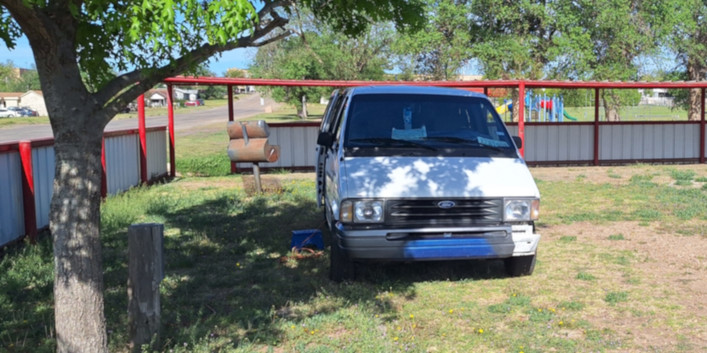 The 1996 Aerostar, April, 2024 JourneyStinnent LFC RV Park, Texas