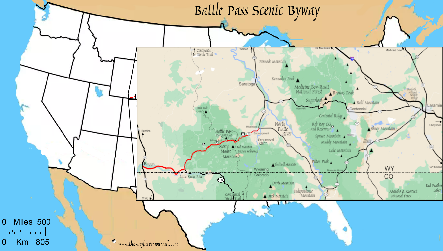 The Roadpath JourneysThe Battle Pass Scenic Highway, Wyoming