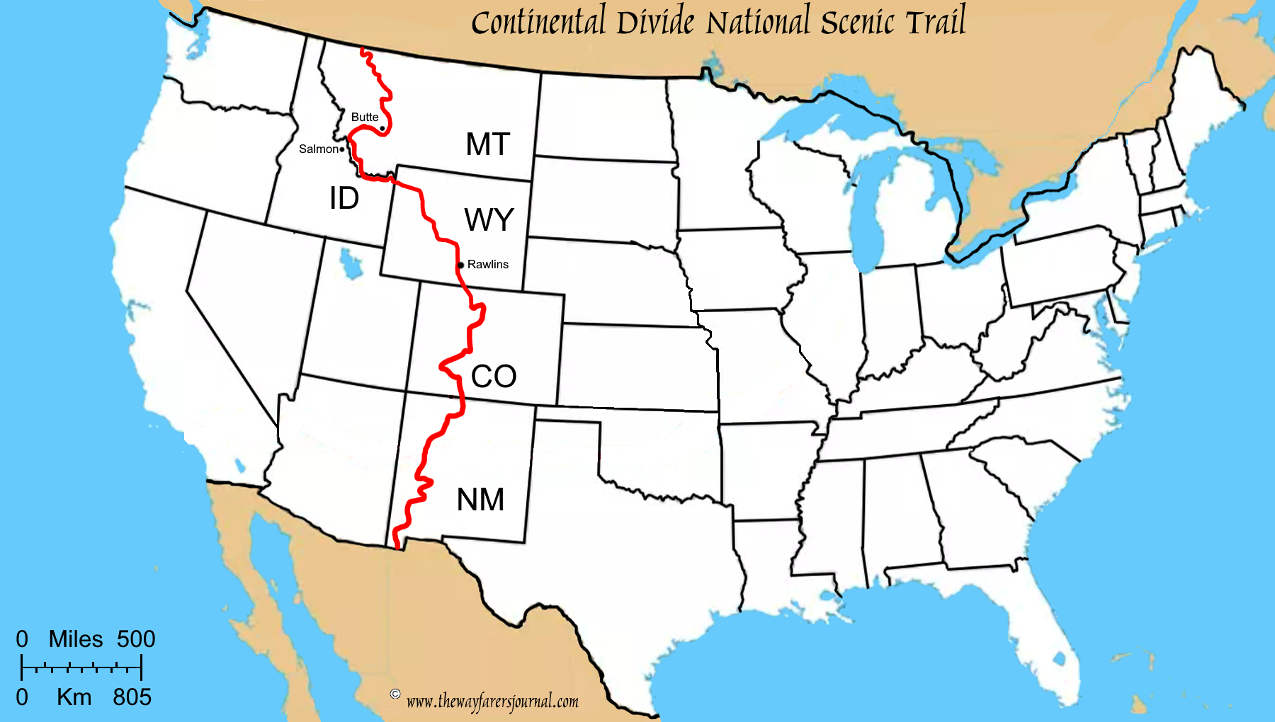 The Continental Divide Trailin Idaho