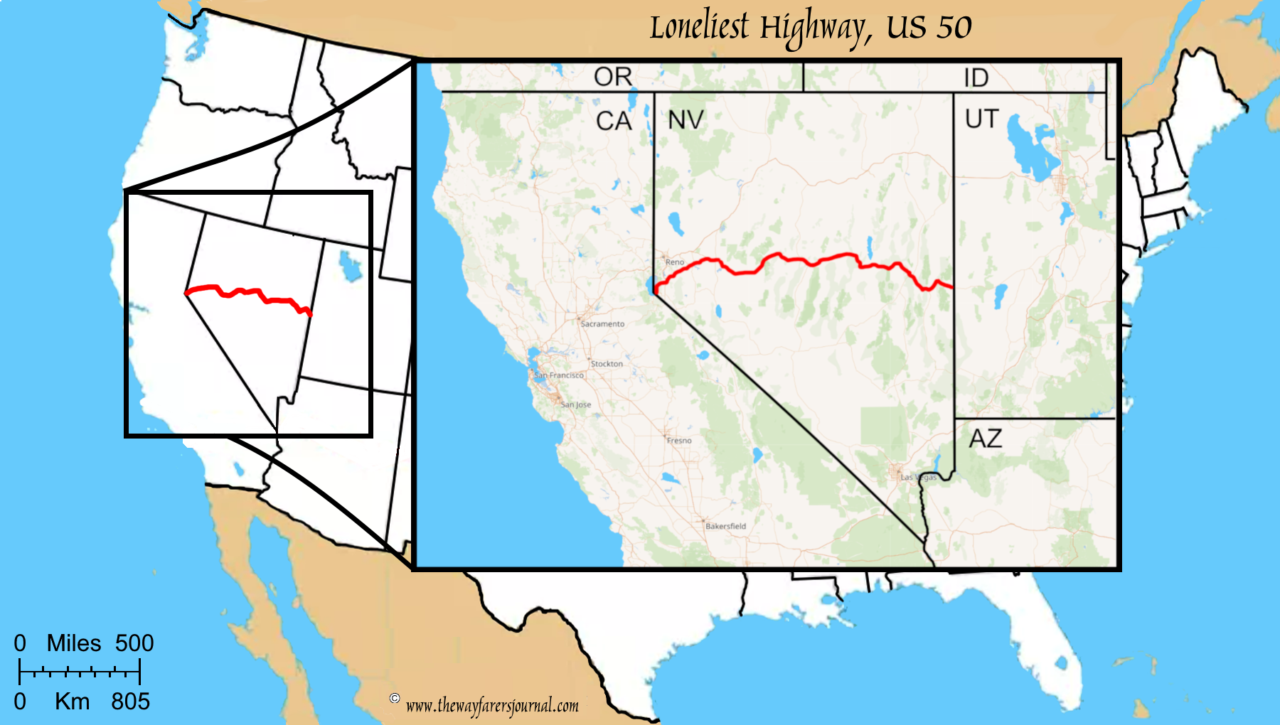 The National Numbered HighwaysNevada: The Loneliest Highway