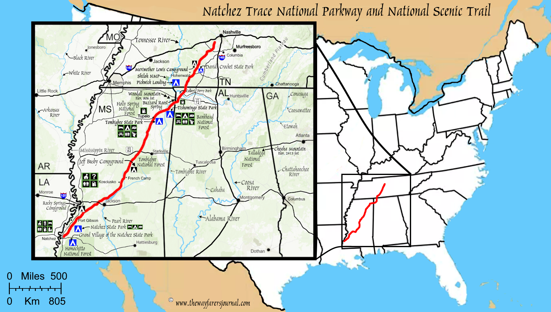 The Roadpath JourneysThe Natchez Trace Parkway, Alabama