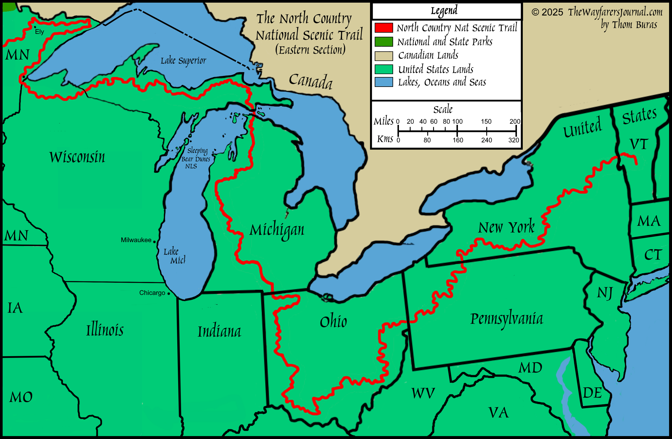 The National Scenic TrailsThe North Country Trail, Eastern Section