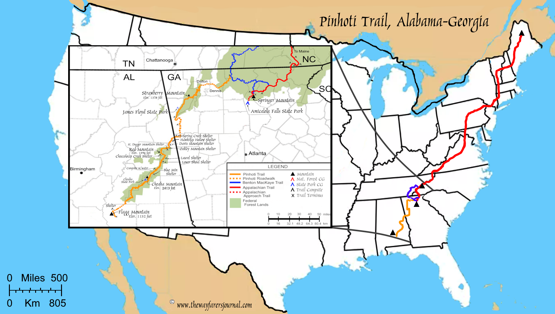 The Pinhoti TrailAlabama and Georgia