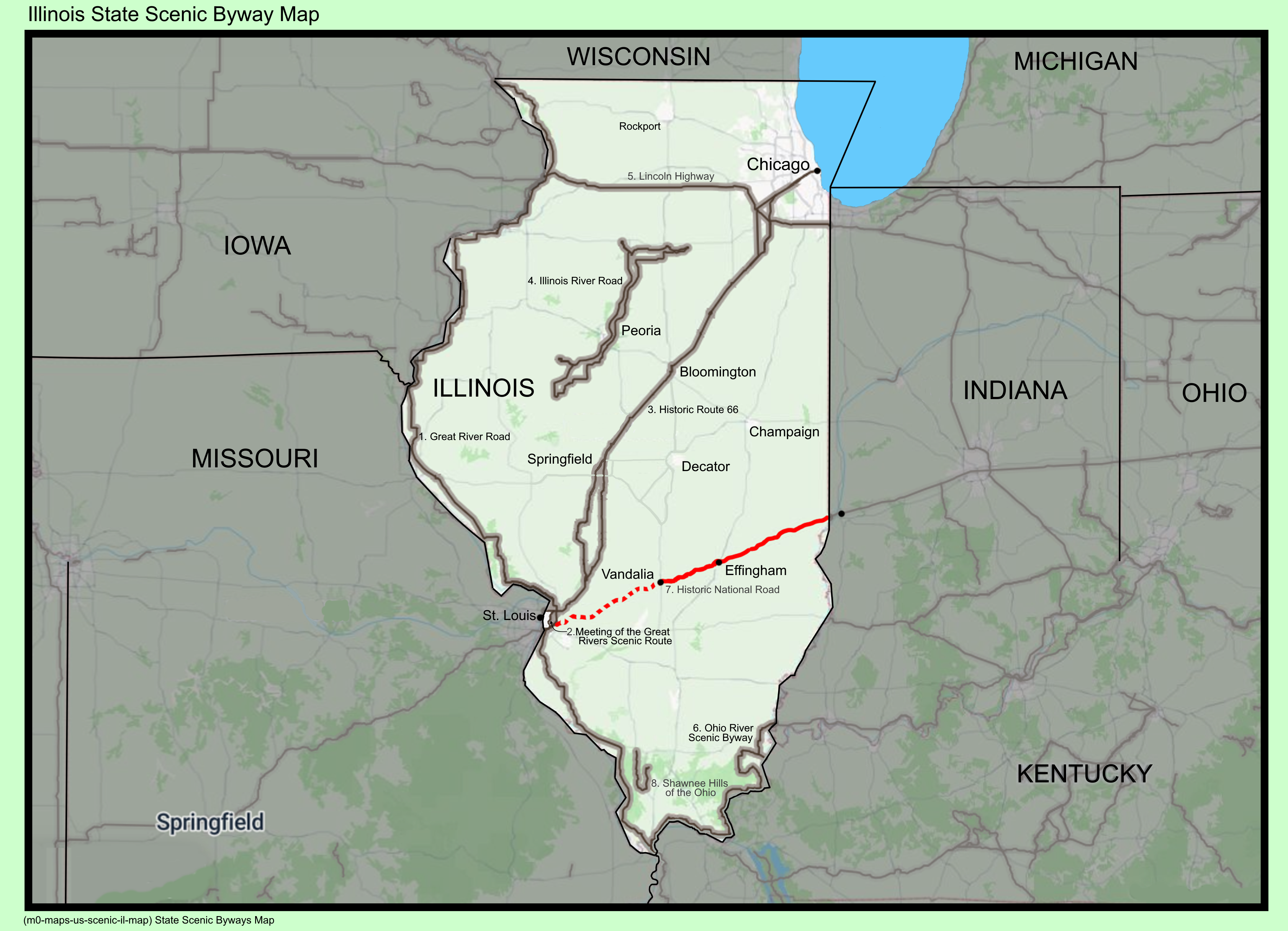 The Roadpath JourneysThe National Road: Maryland Map
