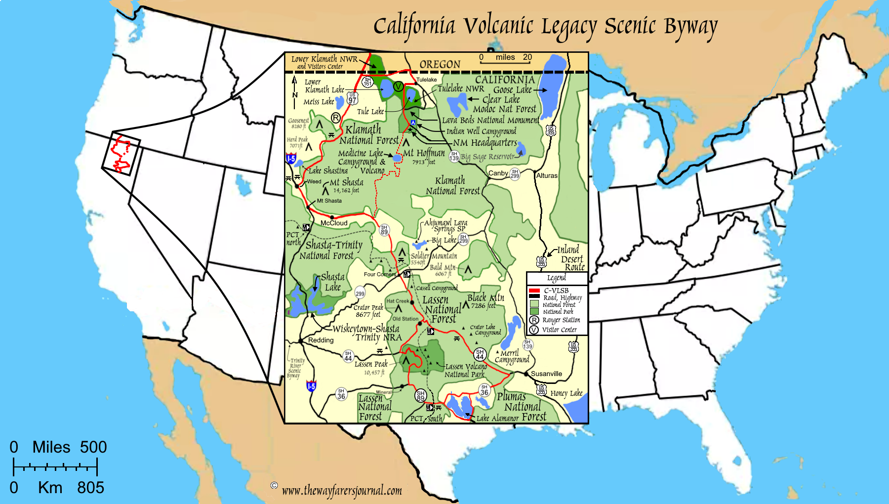 The Volcanic Legacy Scenic BywayCalifornia