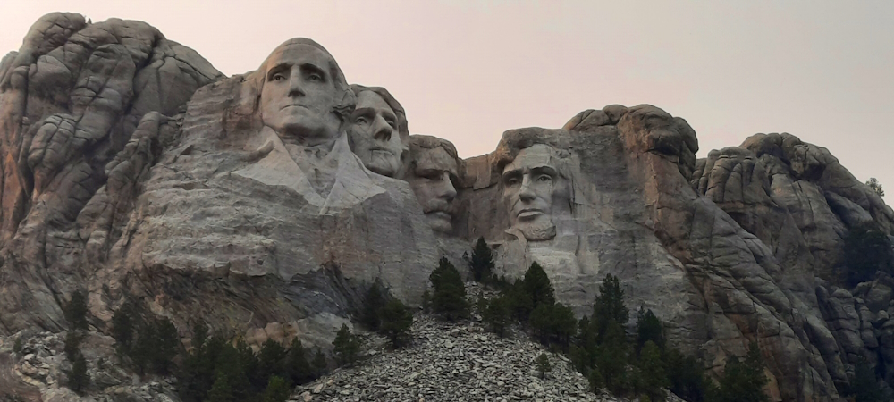 The Rock Relief ArtThe Mount Rushmore