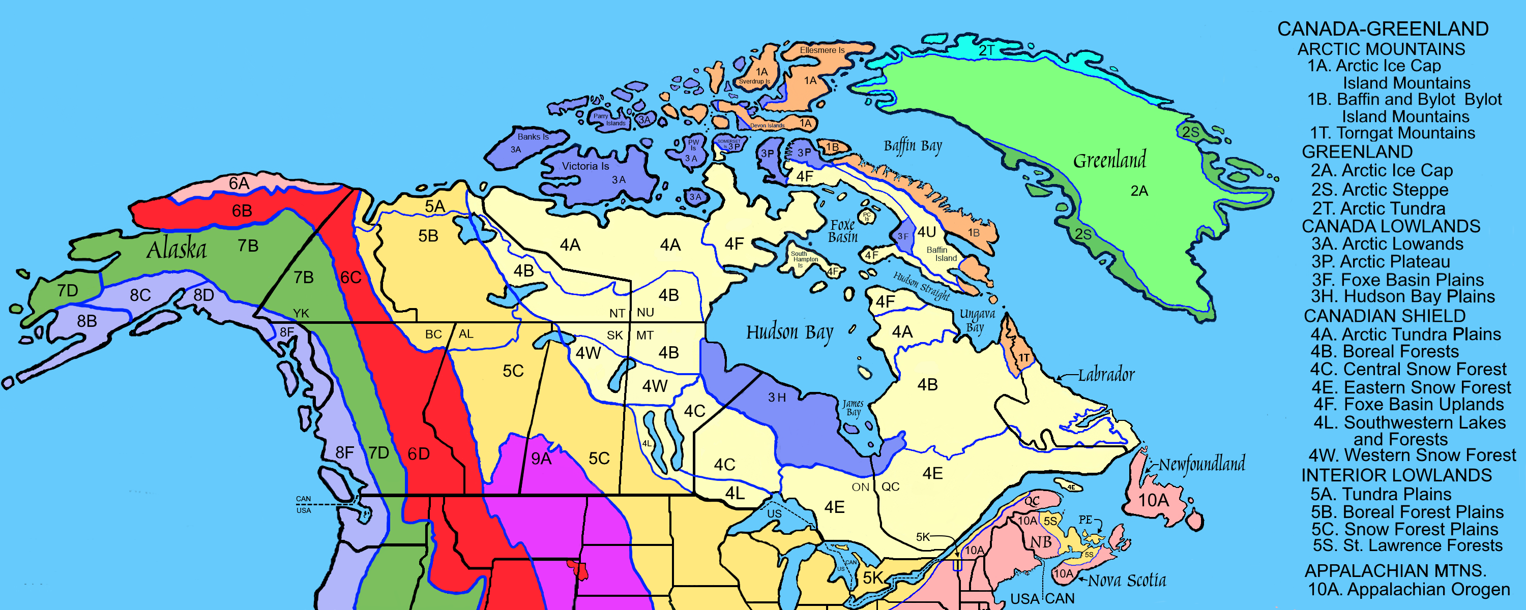 Map of Canada - GreenlandThe Canadian Lowland