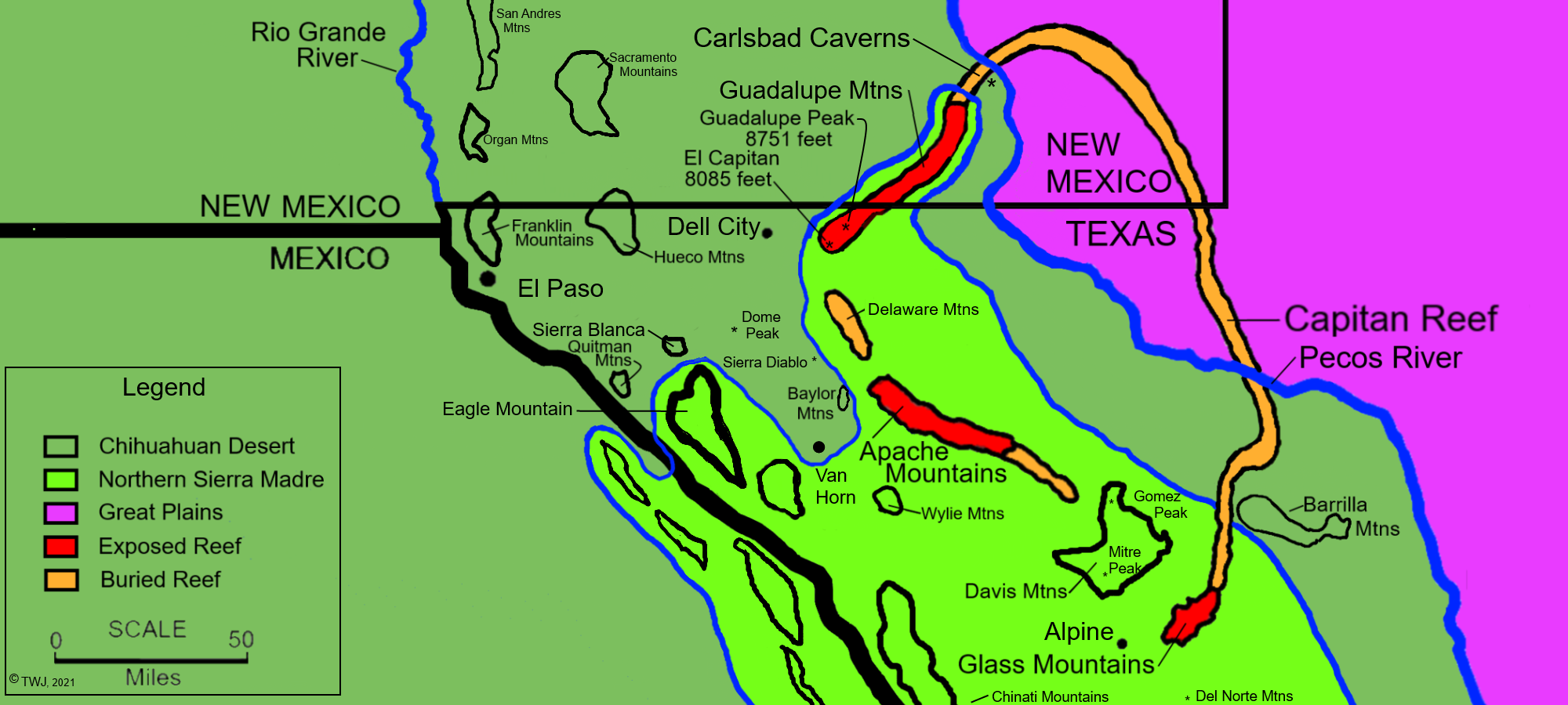 The Northern Sierra Madre RegionGuadalupe Mountains