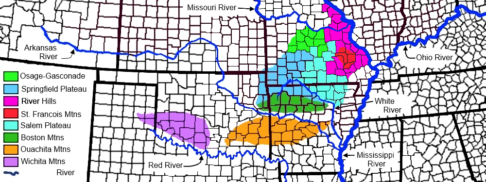 The Interior Highlands RegionThe Ouachita Mountains Ecoregion