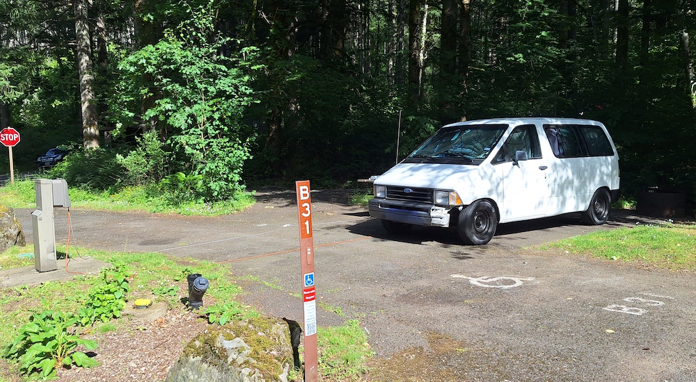 Ainsworth State Park Campgroundin the Columbia River Gorge NSA