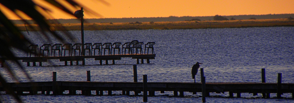 The Sunglow lingers onSaint Charles Bay