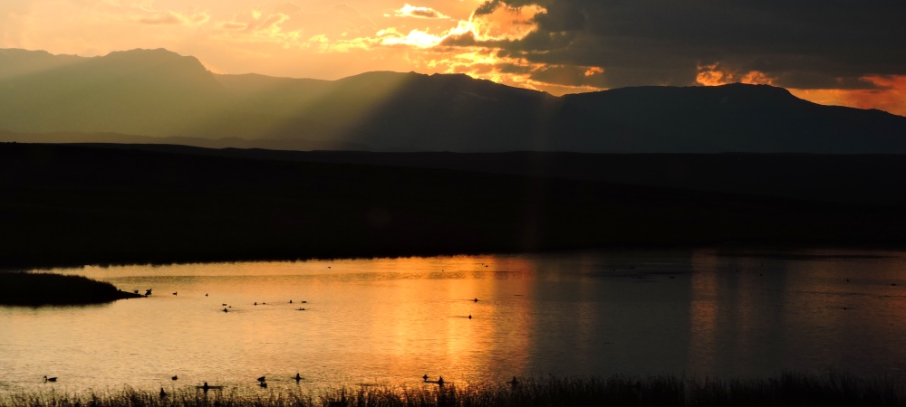 Sunglow reflectson Cowdrey Pond